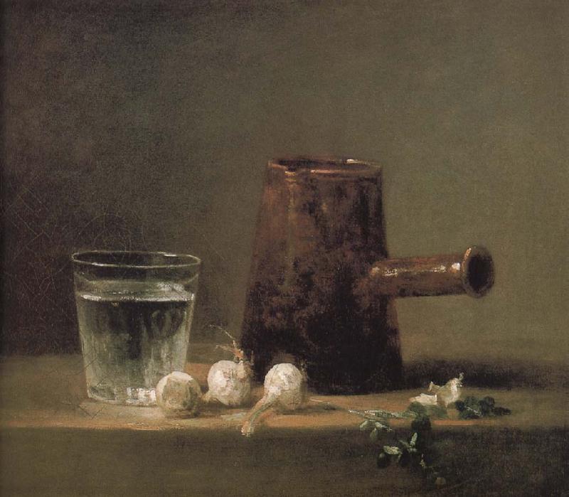 Jean Baptiste Simeon Chardin Water glass coffee pot oil painting picture